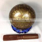 High Quality Tibetan Mantra Carved Kasha Special Meditation Singing Bowls thumbnail-3