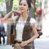 NEW 2015 Spring Summer New Women Clothing Girl Casual Bow Tie Short Sleeve Chiffon Blouse & Shirt Office Lady Ruffles Formal Top thumbnail-2