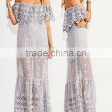 Romantic Off The Shoulder Lace Weddings Bridesmaid Dresses Sexy Nighty Maxi Long Ladies Party Dress 2016 HSD5658 thumbnail-4