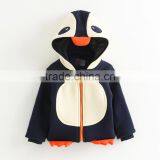 Super Cute Childrens Penguin Pattern Hoodie Biker Jacket thumbnail-4