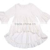 Wholesale Baby Cotton Blouse Boutique Children Cotton Ruffle Top Kids Autumn& Fall Clothes thumbnail-2