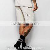 Men Plain Distressed Sweat Shorts Wholesale, Fitness Training Gym Shorts OEM thumbnail-2