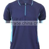 Hot Sale Fashion Unisex Polo T-Shirt with Zip