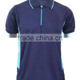 Hot Sale Fashion Unisex Polo T-Shirt With Zip thumbnail-1