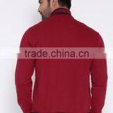 Youth Fashion Players Red Sweatshirt Mock Collar Full Zip Closure Custom Sweater 60% Cotton 40% Polyester Brushed Fleece Lined S thumbnail-4