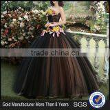 MGOO High End Black Puff Ball Prom Dress Beautiful Black Maxi Dress With Colorful Flowers Vestidos YDYS15B0018