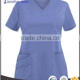 2017 Fashion Neck Design With the Most Popular Colorful Hospital Scrub Uniform