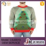 Christmas tree design for unisex oem knitting sweater wholesale ugly christmas sweaters