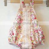 Classical Ruffle Baby Rompers Lace Fabric Readymade Garments Wholesale thumbnail-1