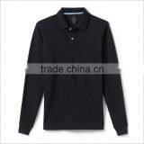 Custom 100% Cotton Polo Shirt Long Sleeve Polo T Shirt Men thumbnail-1