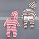 Cute Baby Red and Black Checked Romper and Pants 0utfit thumbnail-1