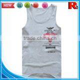 China Custom Wholesale Men Polyester Screen Printed Low Cut Tank Tops for Sale thumbnail-5