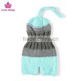2pcs Set Newborn Baby Girl Boy Crochet Knit Hat Costume Photography Prop Outfit Set thumbnail-1