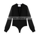 Runwaylover 5309 Ladies Deep V-neck Sexy Bodysuit thumbnail-3