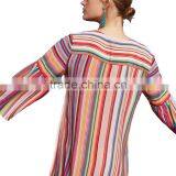 LATEST Ladies Harlow Dress, V-neck Short Sleeve Rainbow Dress thumbnail-4