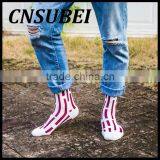 Men Autumn Winter Fashion Irregular Stripe Cotton Socks thumbnail-3