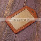 Top Quality Brown Business Leather Vertical ID Card Holder thumbnail-1