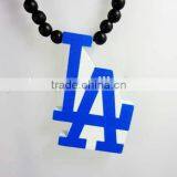 Good Wood Acrylic Chain Bead Necklace thumbnail-1