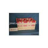 Set 4 Willow Tote Basket With Lining thumbnail-1