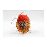 Orange Lace Decorative Venetian Wall Masks Traditional For House