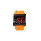 Kids Square LED Digital Watch Rubber Strap EL Backlight Wrist Watch