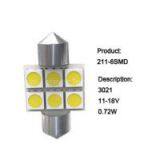 211 Car Festoon LED Bulb 5050SMD*6PCS 11-18V 0.72W 3021 thumbnail-2