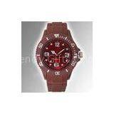 Customized Silicone Men Bracelet Watch 3atm Water Resistant , Ice Wristwatches thumbnail-1