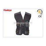 EU Multi Pockets Mens V Neck Two Tone Canvas Workwear With Zipper