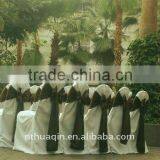 Round Top Polyester Wedding Chair Cover Banquet Chair Cover