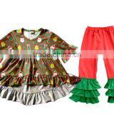 2017 Children Halloween Clothes Wholesale Chevron Fall 2pcs Outfit Baby Winter Clothing thumbnail-5