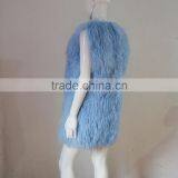 SJ036-02 Customized Size Real Genuine Sheep Fur Vest / Lamb Fur Over Coat For Winter thumbnail-6