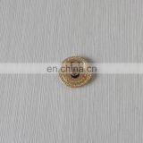 UAE 46th gold plated round shape with sheikh head photo lapel pin for promotion