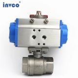 INVCO CF8M /CF8 Pneumatic 2-PC Stainless steel ball valve with pneumatic actuator
