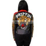 Bomber Jackets for Women 2020 Fall & Winter Hot Style With Rivet and Printing thumbnail-4