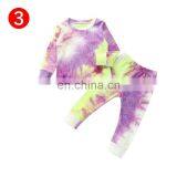Autumn Kids Boy Girls Tie-Dye Clothes Set Spring Long Sleeve Pullover O-neck Tops T-shirt Pants 3Pcs Outfit for Infant Baby 1-6Y thumbnail-6