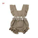 2019 Summer New Design Baby Girl Summer Romper Bodysuits Cotton Flutter Sleeve Romper Outfits Clothes thumbnail-5