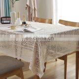 Farmhouse Handmade Crochet Vintage Lace Design Tablecloth Geometric Cotton Tablecloth Party Table Cloth thumbnail-2