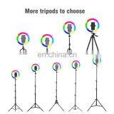 10 Inch 32 Color RGB Ring Light With Tripod Stand Colorful Photography Selfie Light for TikTok Video Live thumbnail-4