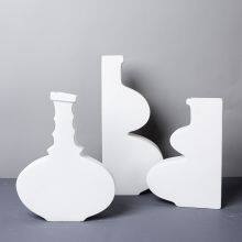 Minimalism White Gourd Frosted Firm Tall Large Ceramic Vase For Living Room Shopping Mall thumbnail-1