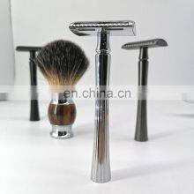 Manufactory Wholesale Long Handle Stainless Steel Metal Mens Shaving Safety Razor thumbnail-3