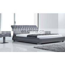 America Style Princess Leather Bed Modern Headboard Wooden Structure Bedroom Furniture Soft Bed Frame thumbnail-2