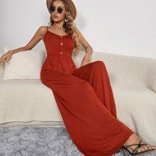 Solid Color New Summer Dress Jumpsuit thumbnail-4
