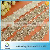 Satin Ribbon Sash Applique trim for wedding dresses