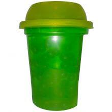 Bubble Tea Cup With Bubble Blends Fruity Pearls Burst Pop With Real Fruit Juice Enjoy Popburst Bubble Boba Drink