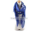 Charm Elegant Flower Embroideried Cotton Hijab Scarf Women thumbnail-2