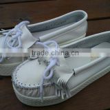 spring autumn korea edition fashion joker ladies shoes shallow mouth flat shoes tassel small white shoes platform shoes