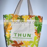 2016 new arrival high quality folding 10oz canvas shopping bag bolsas mujer shopping bag onine shopping lady handbags