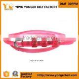 New Women's Plain Smooth Silicone Rubber Belt With Alloy Buckle