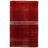 Handmade Red Over-dyed Rug (9 x 6 Feet) thumbnail-1