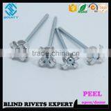 HIGH QUALITY OPEN END MANUFACTURER DOME HEAD ALUMINUM STEEL PEEL TYPE RIVETS thumbnail-4